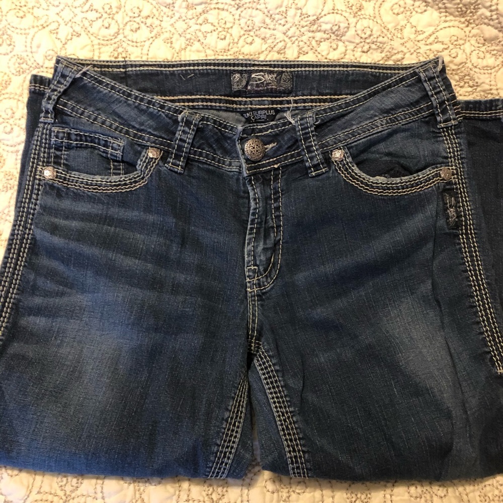 Silver Jean Capri